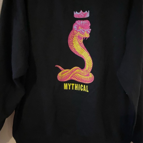 Mythical SERPENT KING  Snake Black Officially License Fantasy Goth Sweatshirt XL - Picture 5 of 13